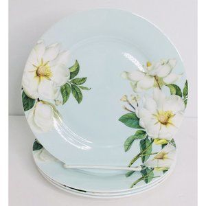 4 Stechcol Gracie Bone China Coastline White Magnolia 7 1/2" Side Plates